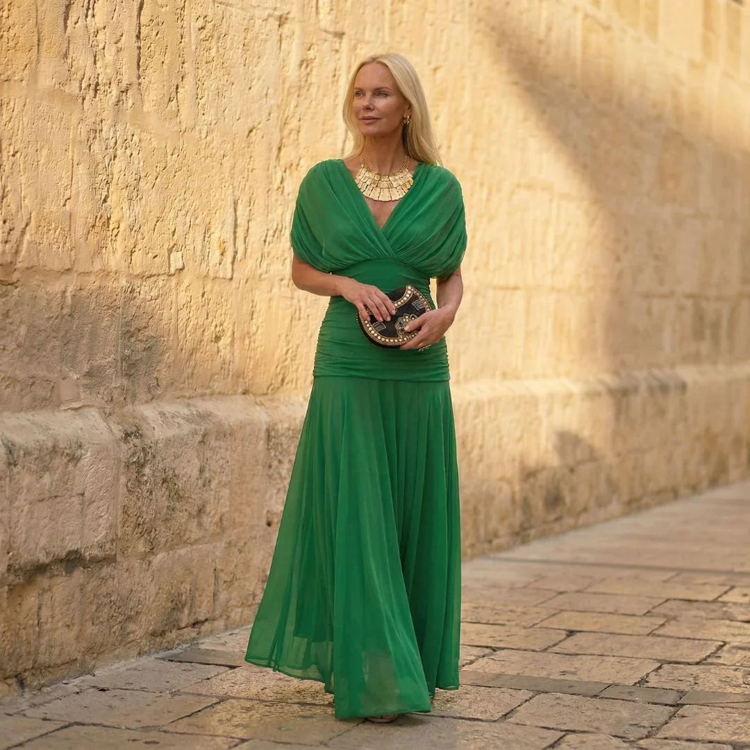 Charline | Elegant grøn kjole