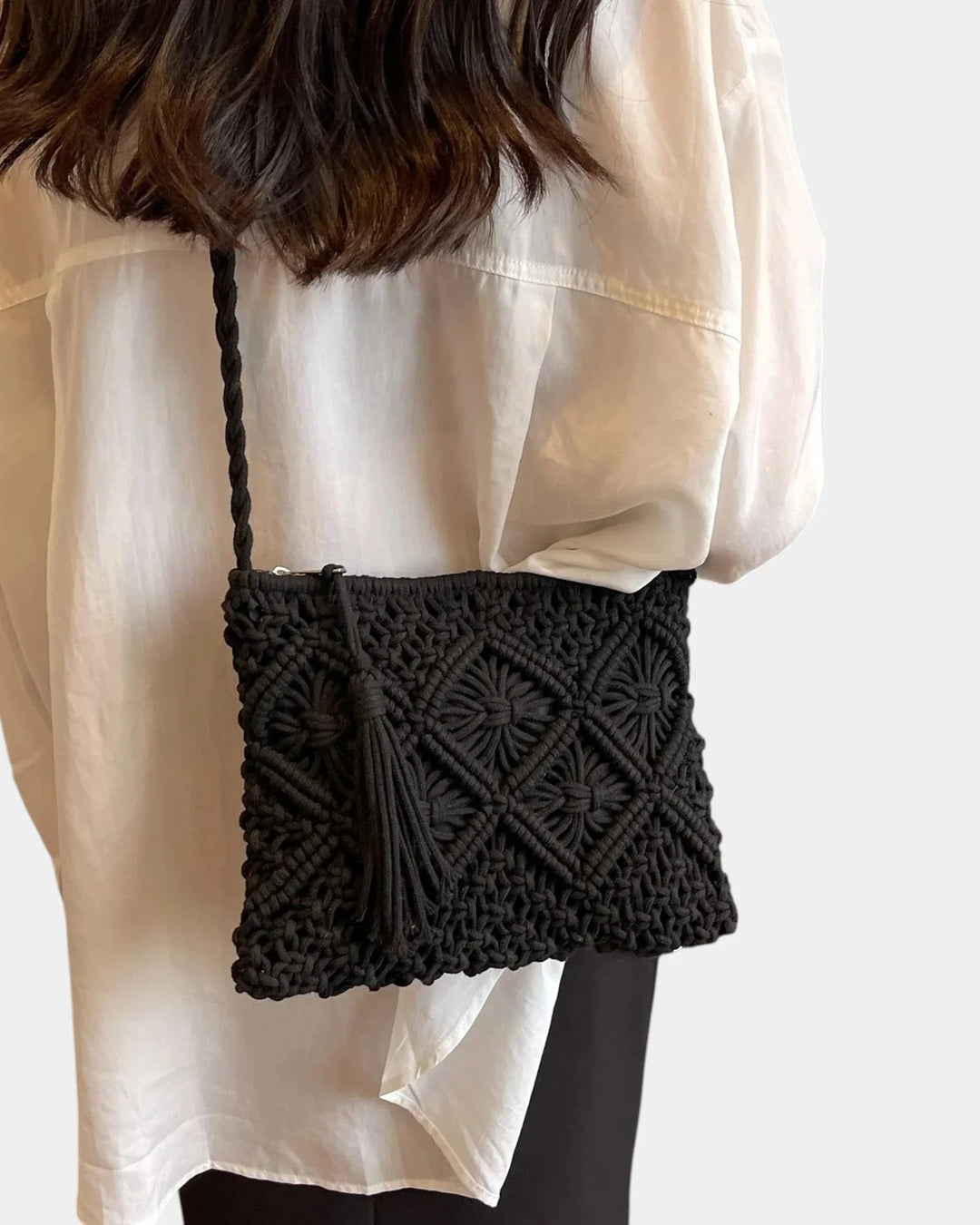 Patricia | Crossbody-taske med vævet look
