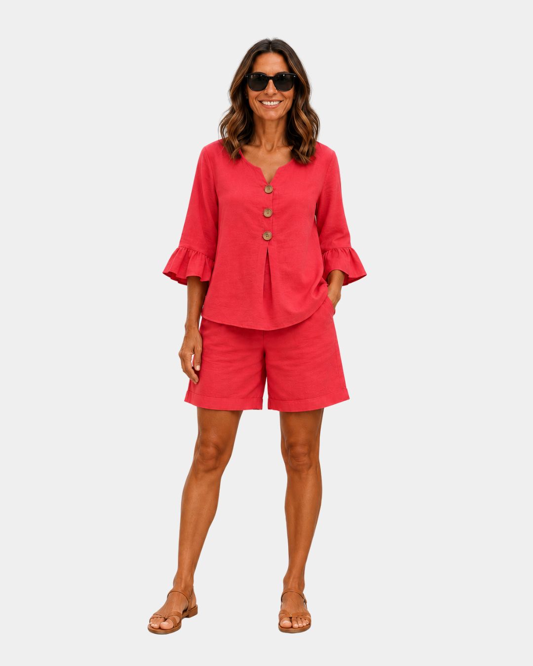 Auberte | Sæt med shorts og bluse