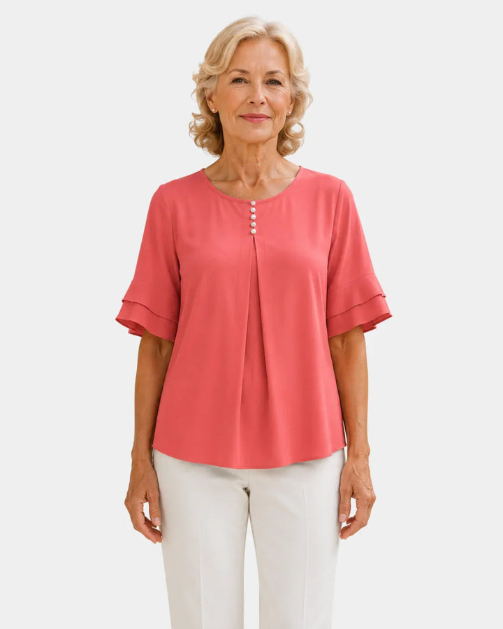 Hadelinde | Elegant bluse med knapper