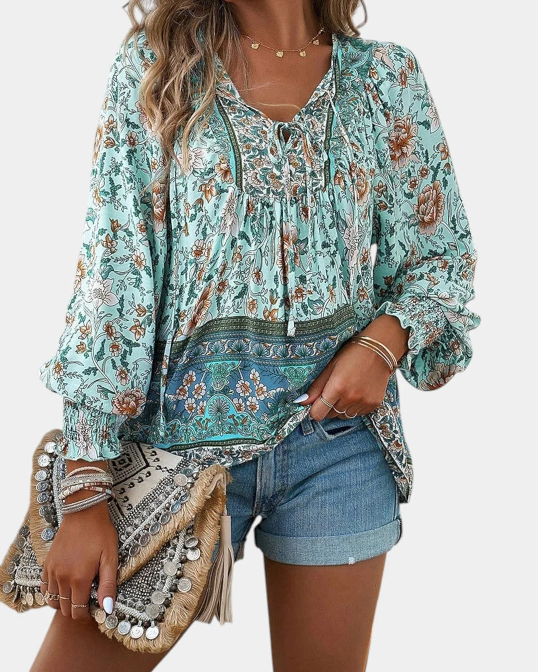 Jany | Blomstret bluse
