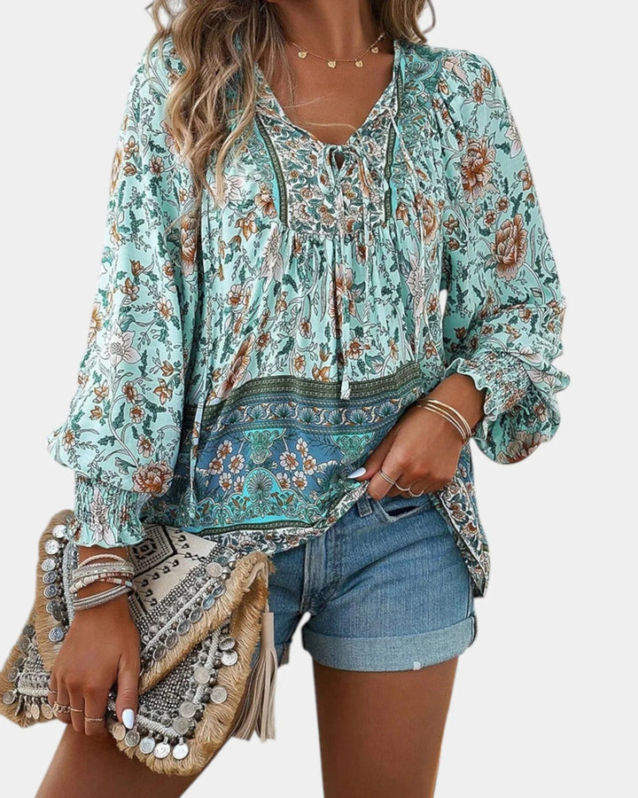 Jany | Blomstret bluse