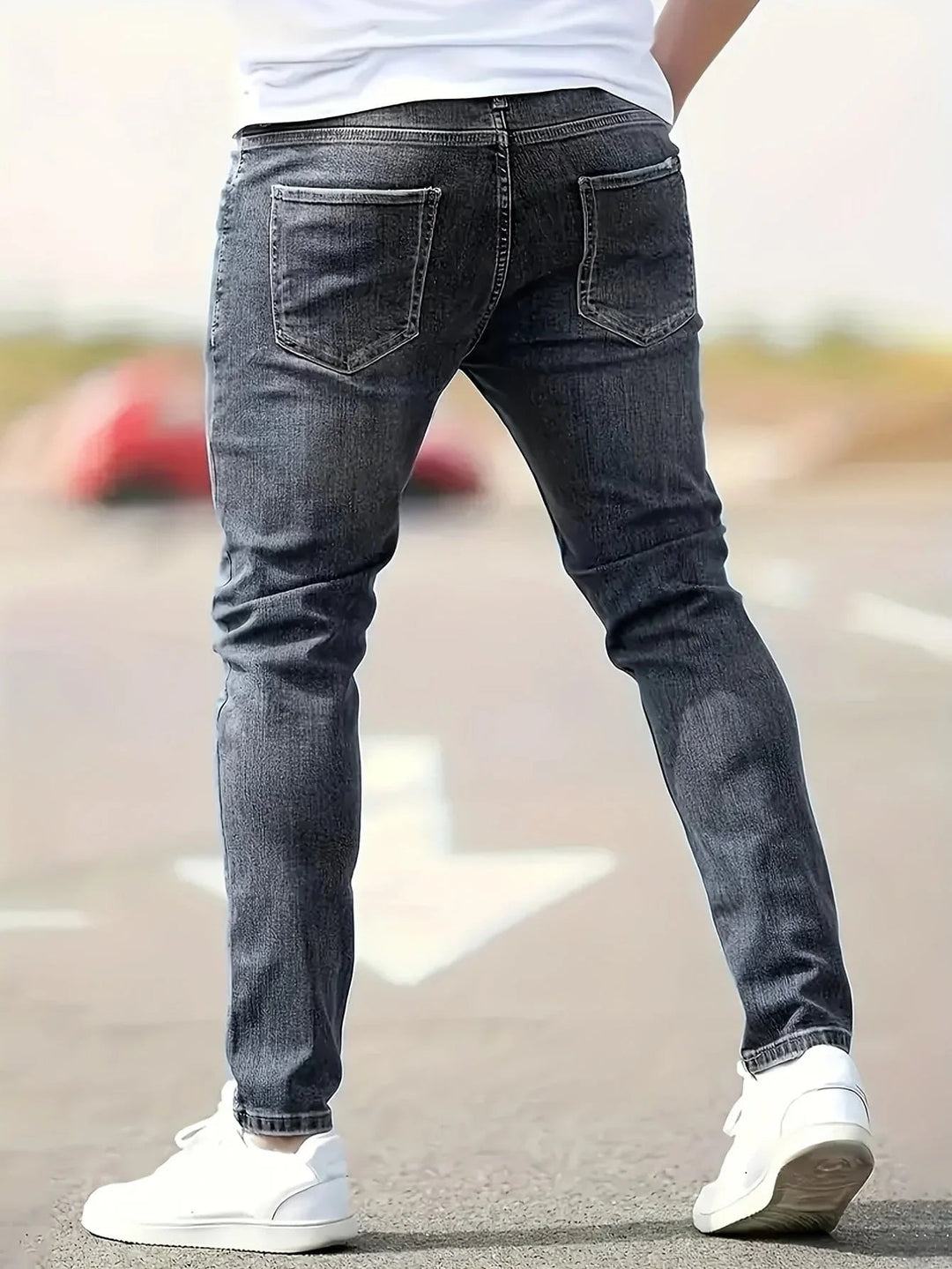 Alex | Trendy slim jeans med slid