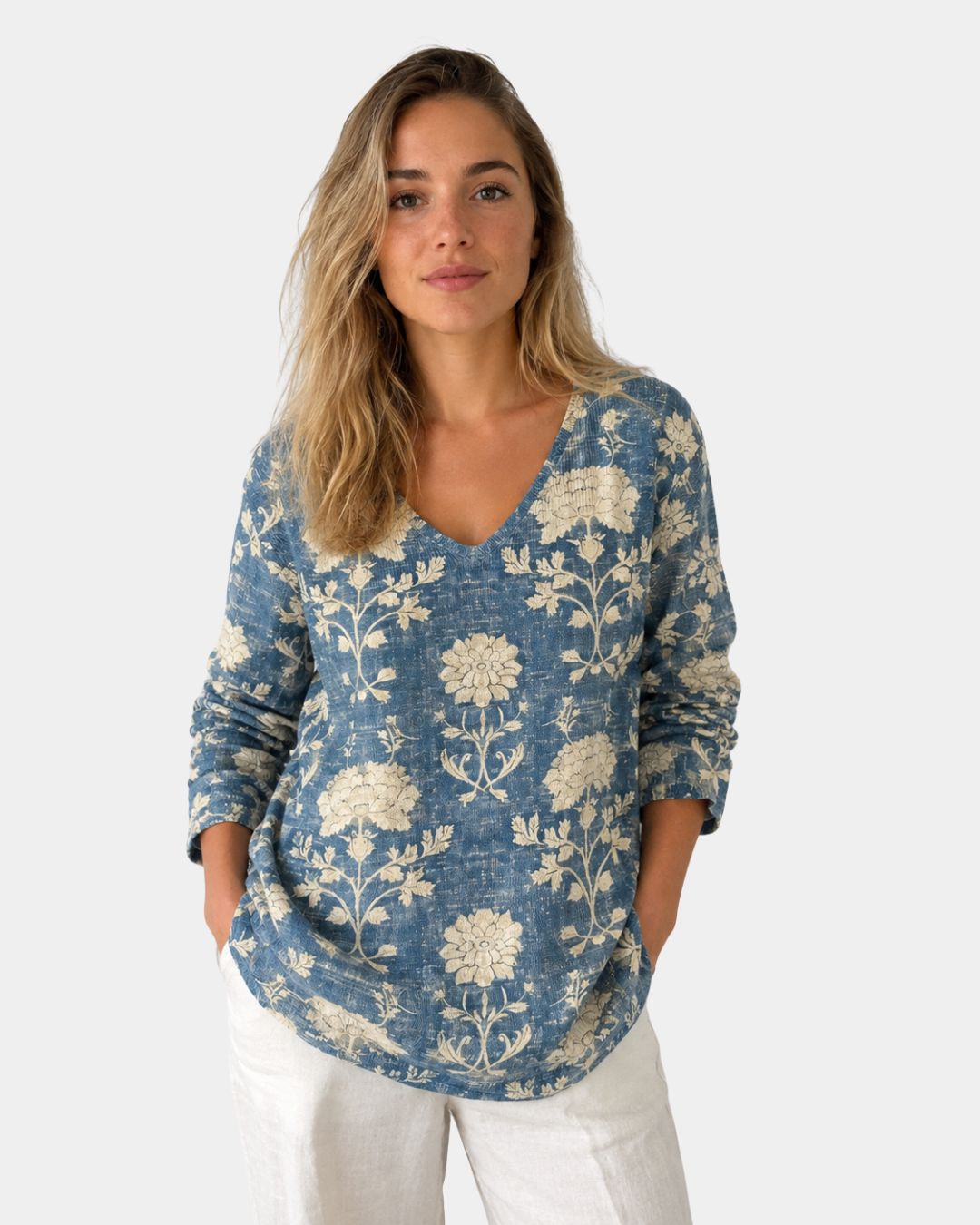 Noemie | Sweater med V-hals