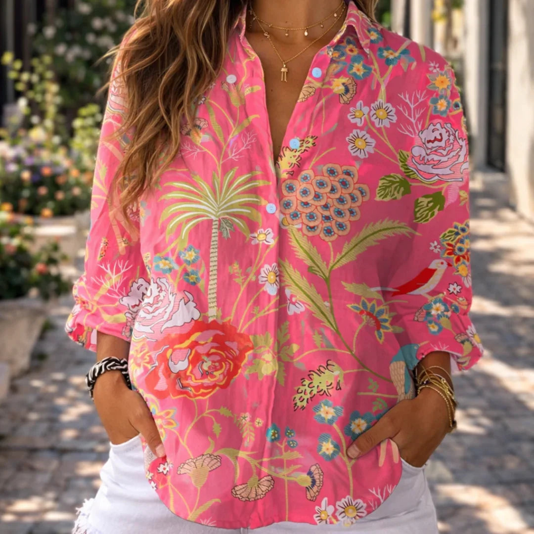 Fleur | Tropisk blomstret bluse