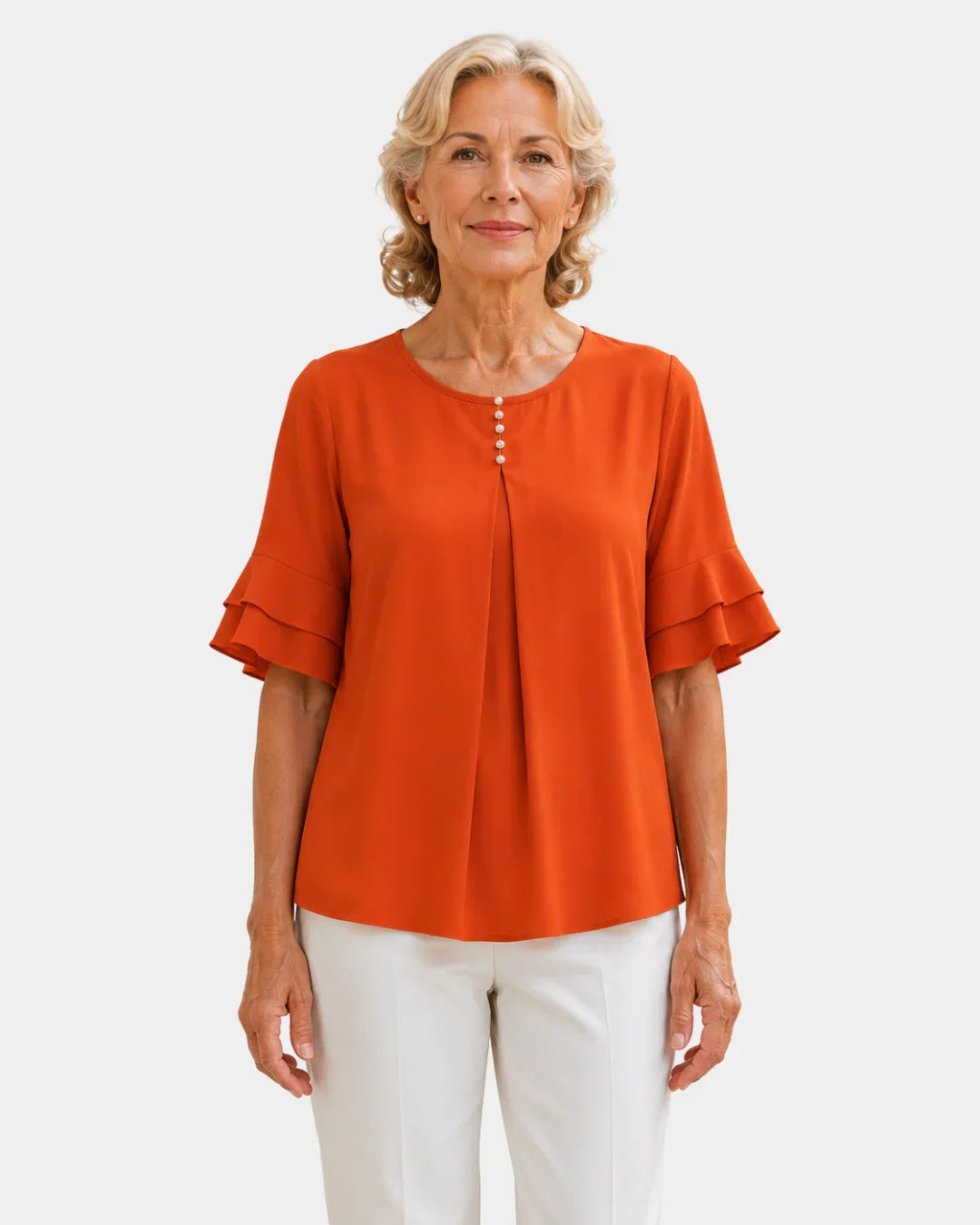 Hadelinde | Elegant bluse med knapper