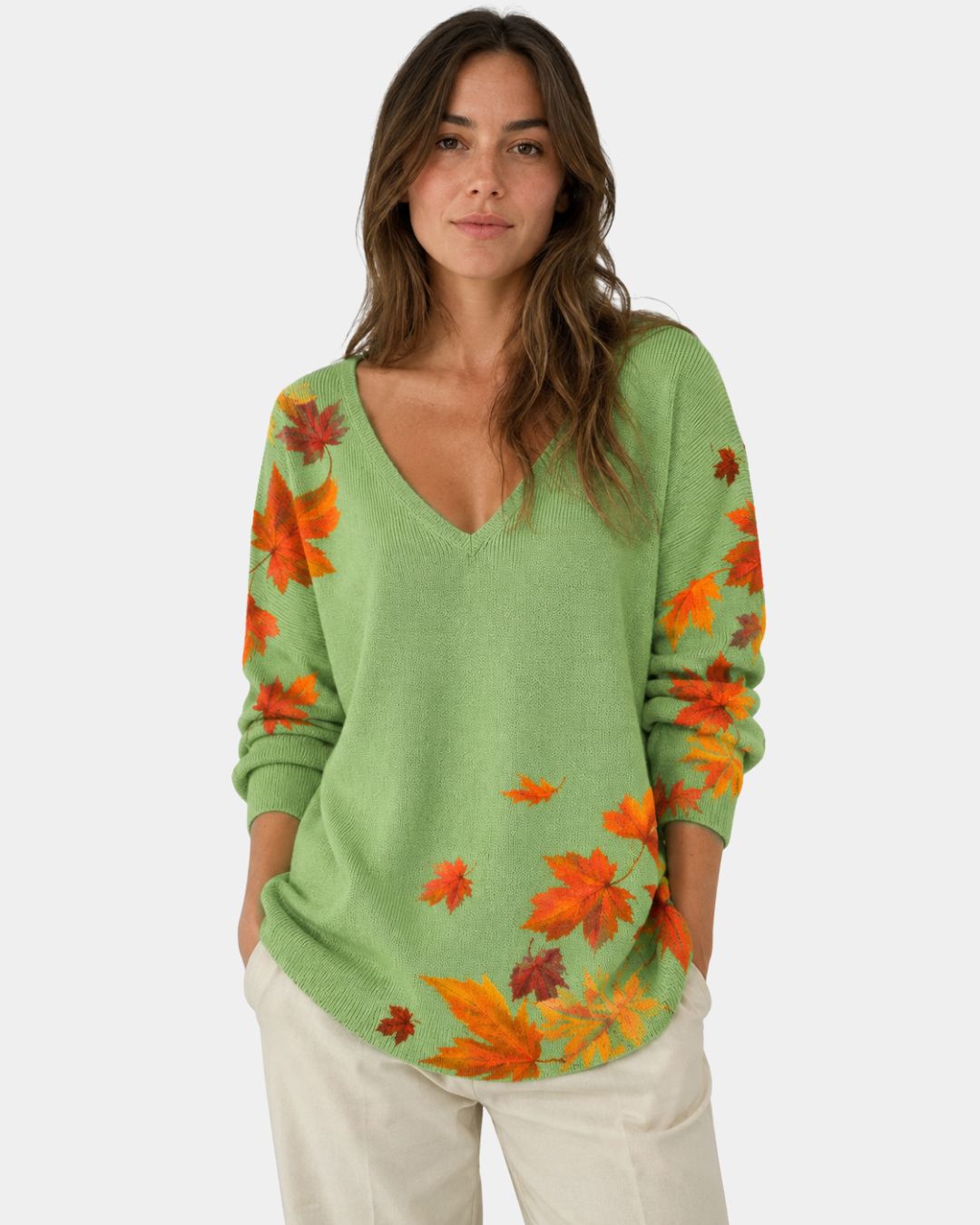Clemence | Sweater med V-hals