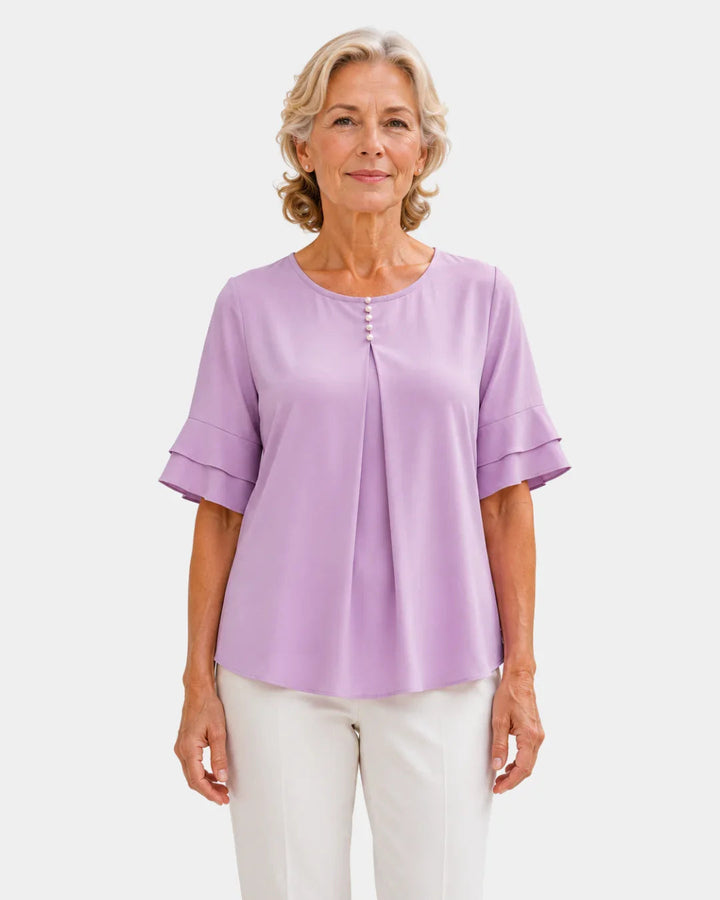 Hadelinde | Elegant bluse med knapper