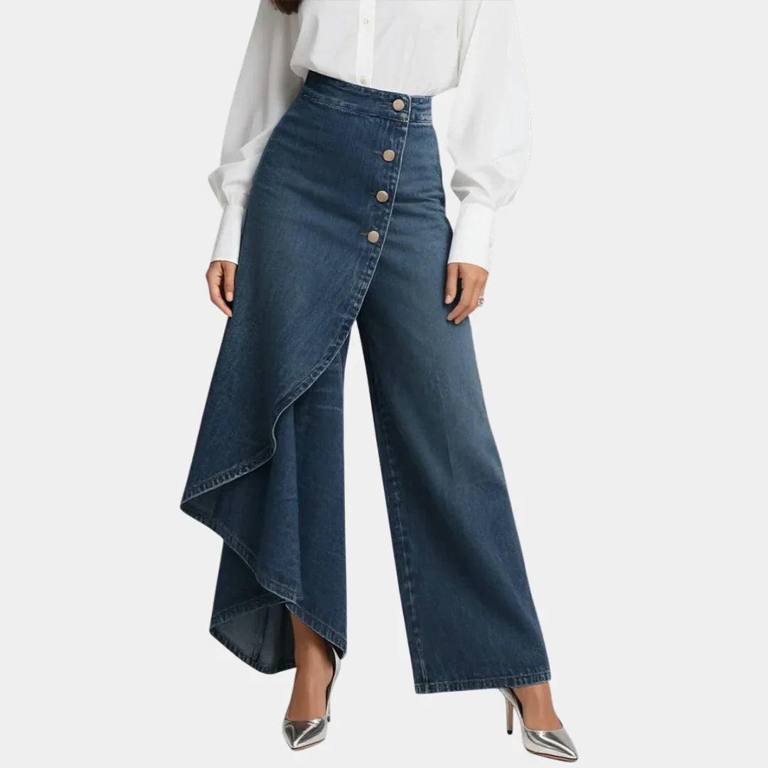 Martina | Højtaljede jeans med vide ben