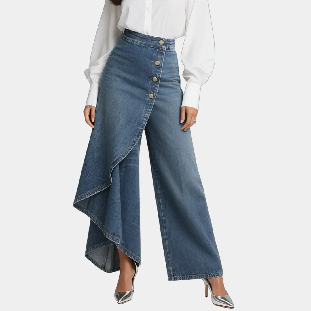 Martina | Højtaljede jeans med vide ben