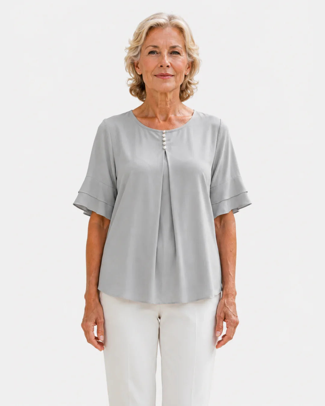 Hadelinde | Elegant bluse med knapper