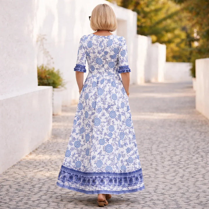 Elly | Elegant og luftig blomstret kjole