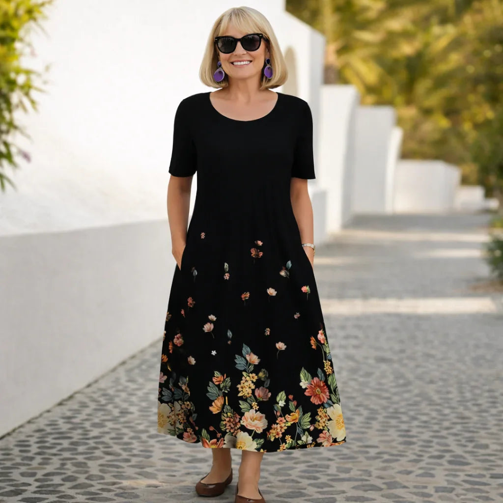 Robin | Blomstret midikjole