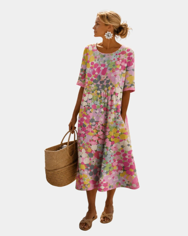 Liséa | Blomstret midikjole