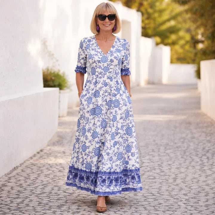 Elly | Elegant og luftig blomstret kjole