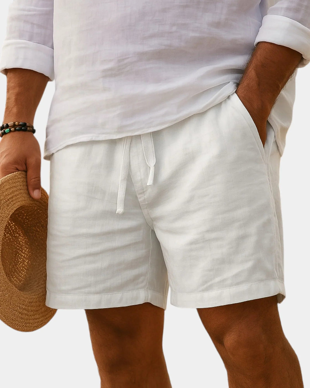 Lucas | Shorts i bomuld og hør