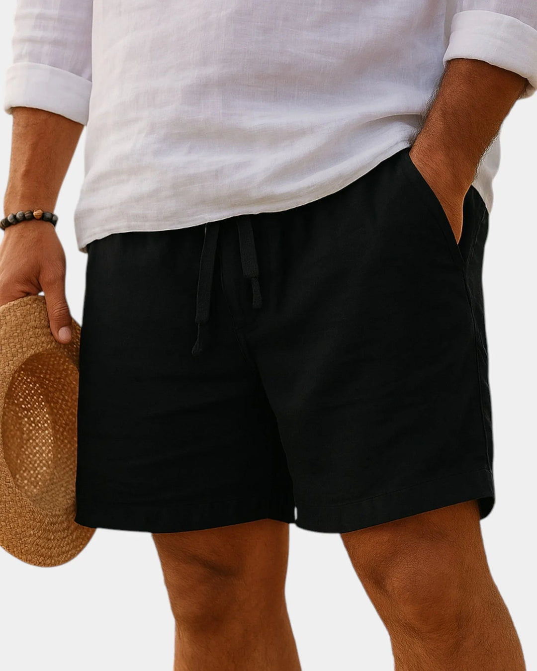 Lucas | Shorts i bomuld og hør