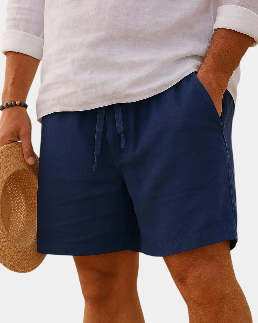 Lucas | Shorts i bomuld og hør