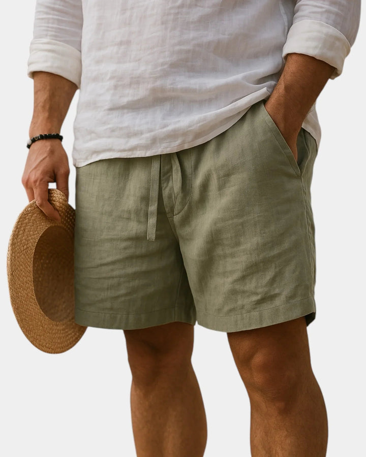 Lucas | Shorts i bomuld og hør