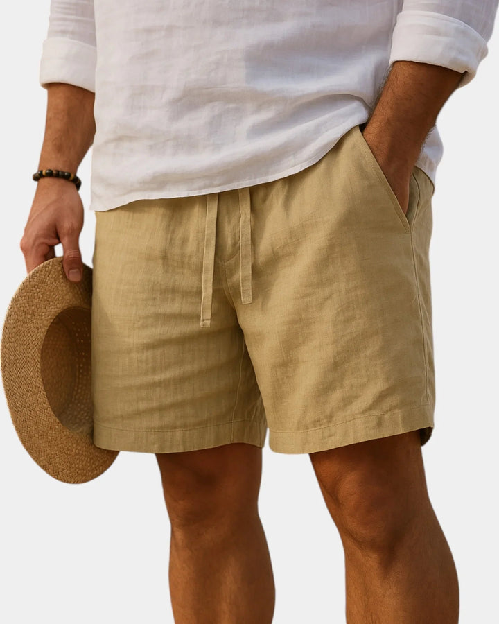 Lucas | Shorts i bomuld og hør
