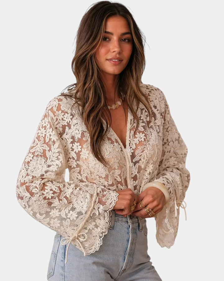 Berthe | Elegant broderet skjorte