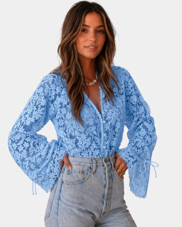 Berthe | Elegant broderet skjorte