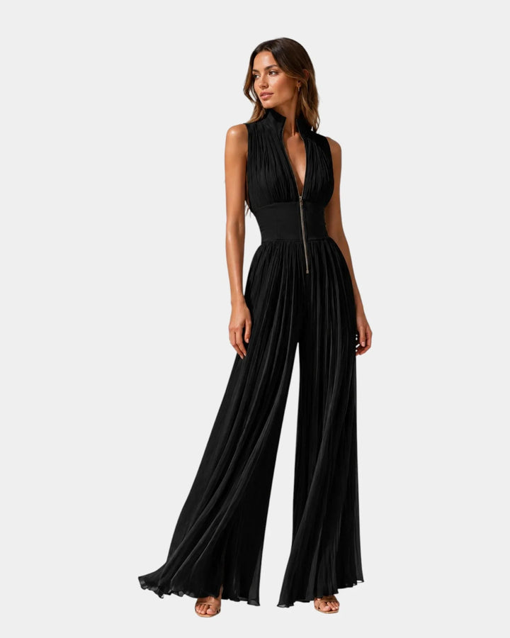 Mazarine | Elegant buksedragt med lynlås