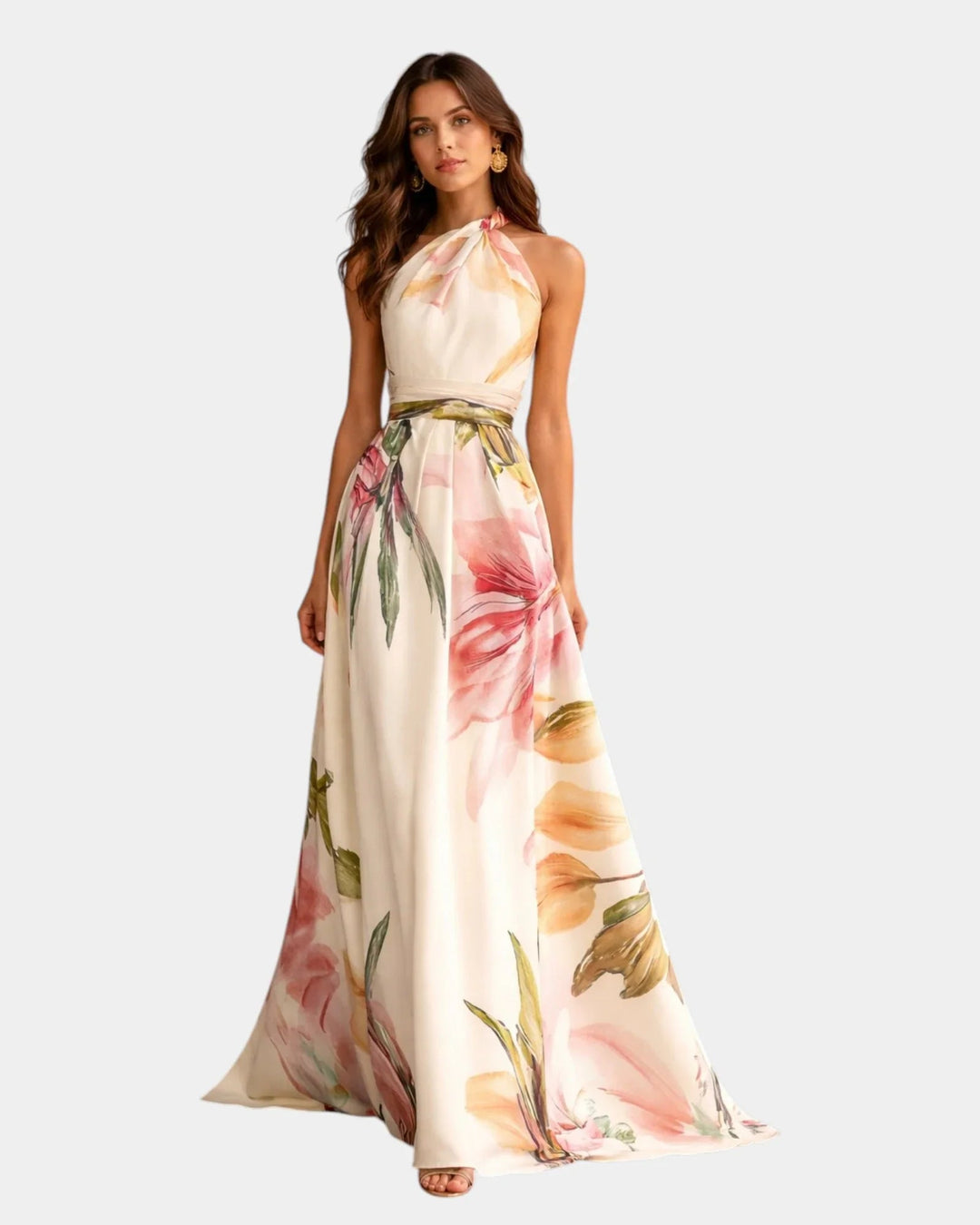 Rachelle | Blomstret maxikjole