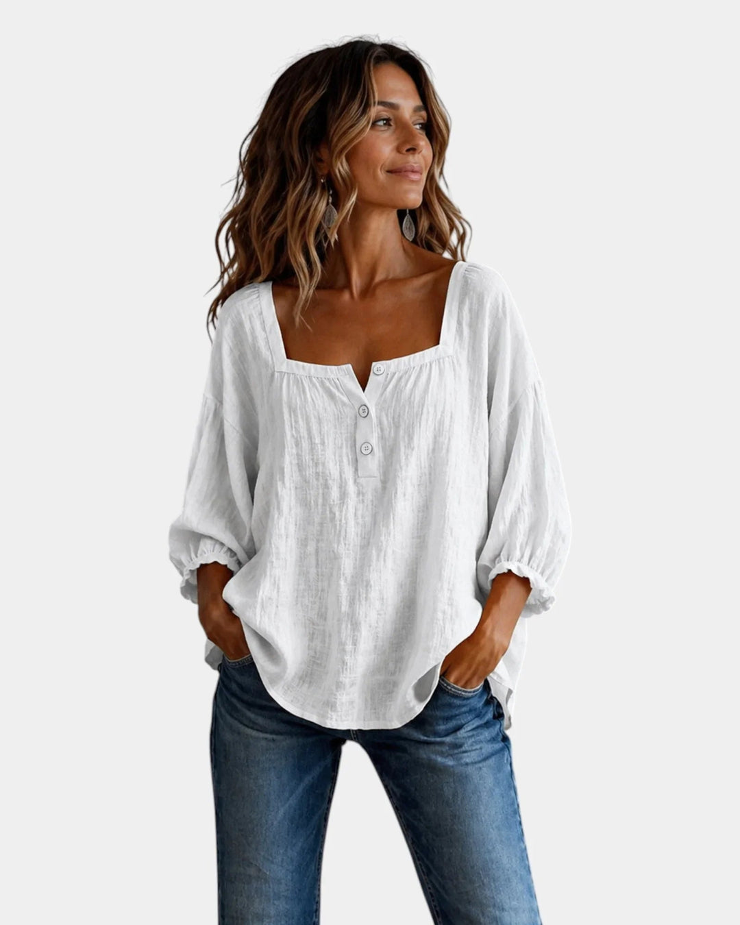 Mounia | Let bluse med lange ærmer