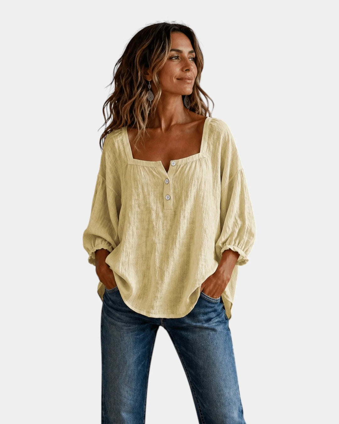 Mounia | Let bluse med lange ærmer