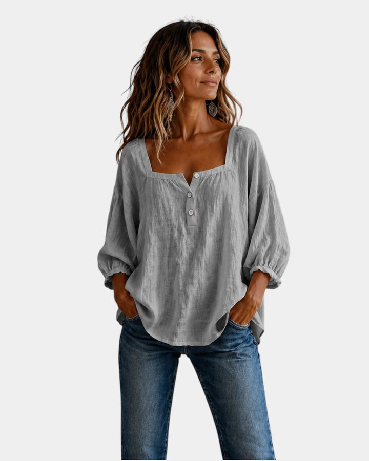 Mounia | Let bluse med lange ærmer