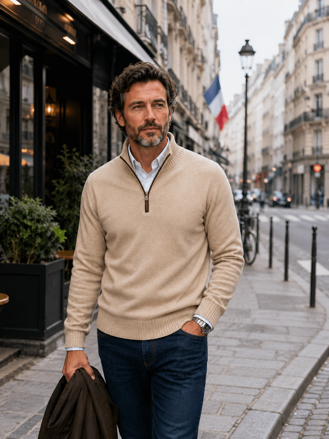 Malik | Elegant sweater med lynlås