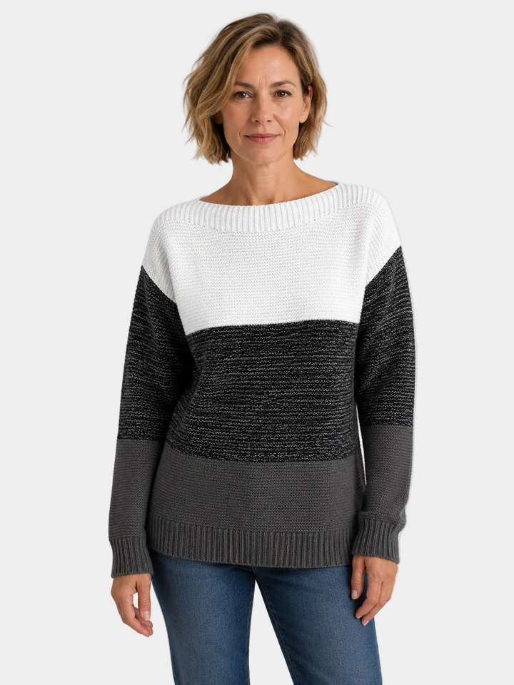 Serena | Blød sweater med farveovergang og behagelig pasform