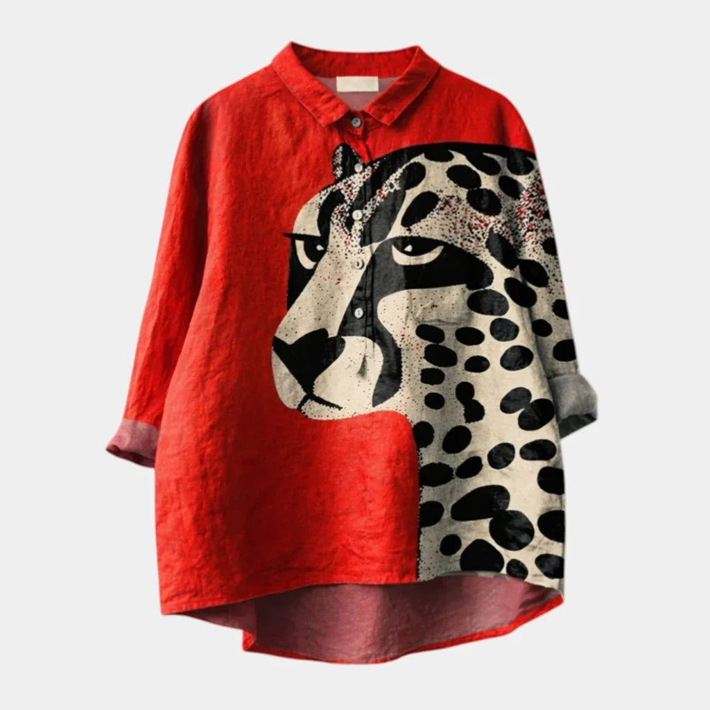 Ornella | Skjorte med leopardmønster