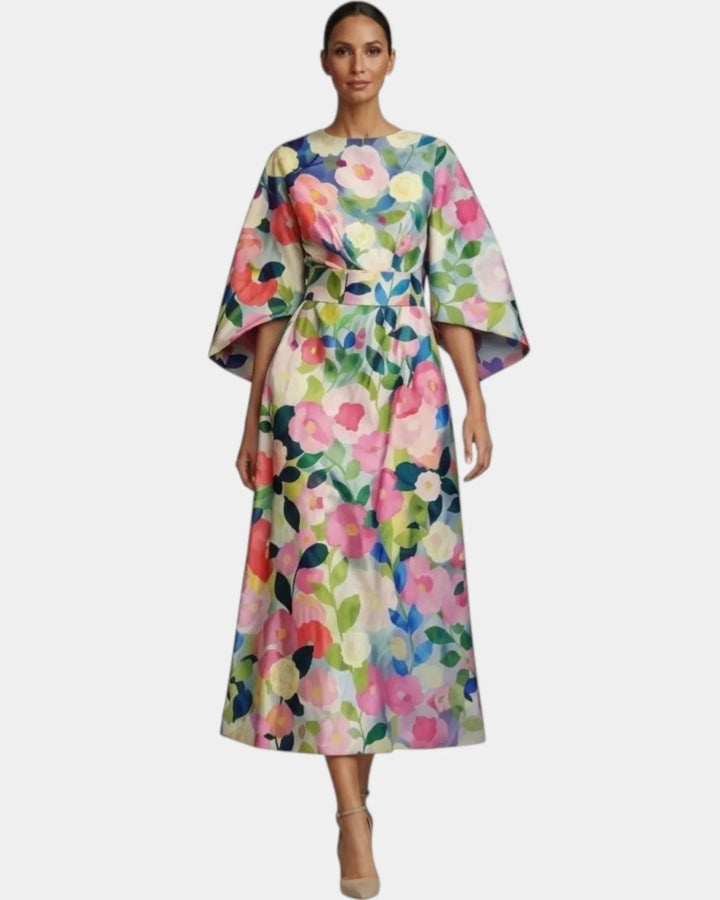 Vera | Blomstret midikjole