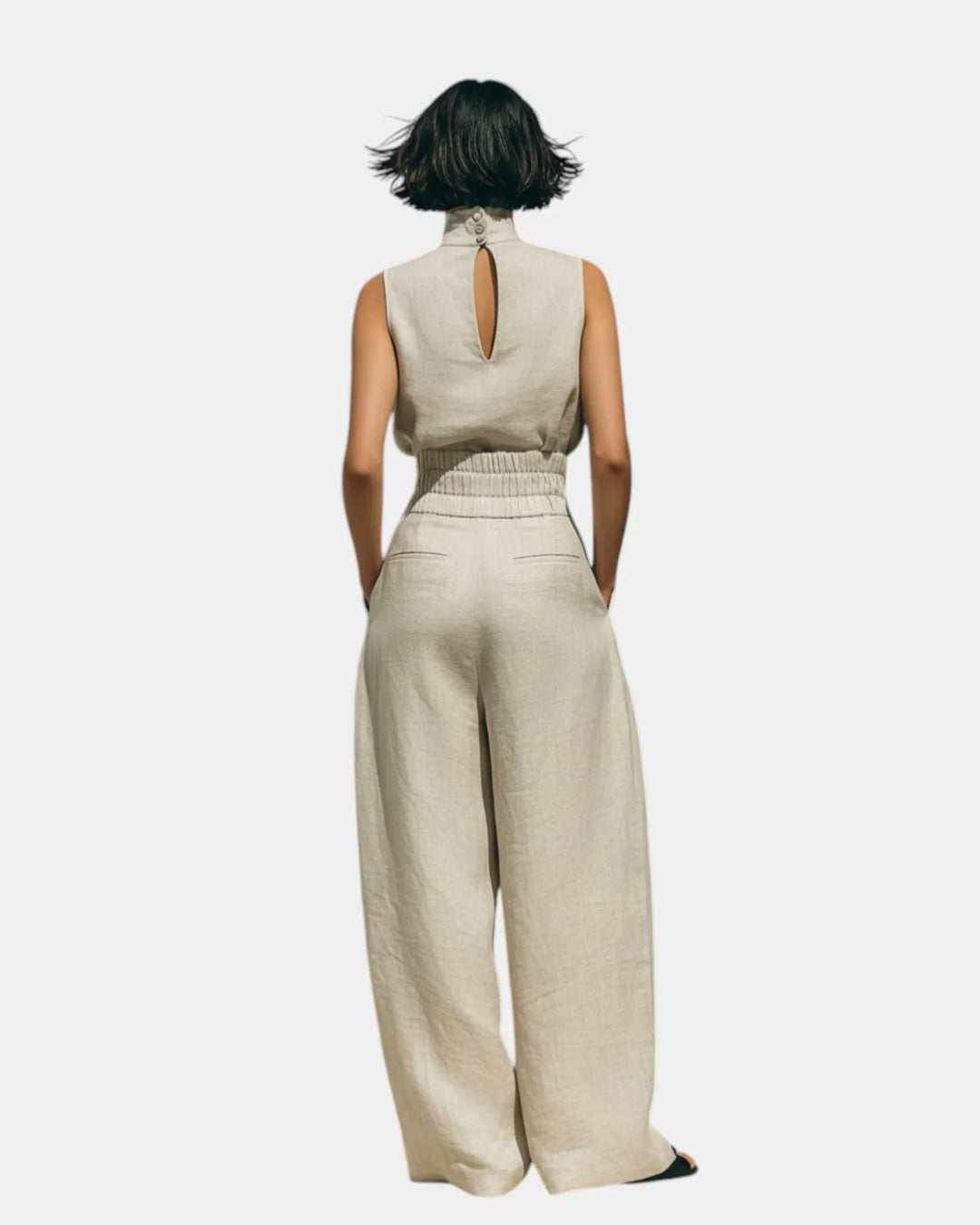 Falyne | Minimalistisk sæt med tanktop og vide bukser