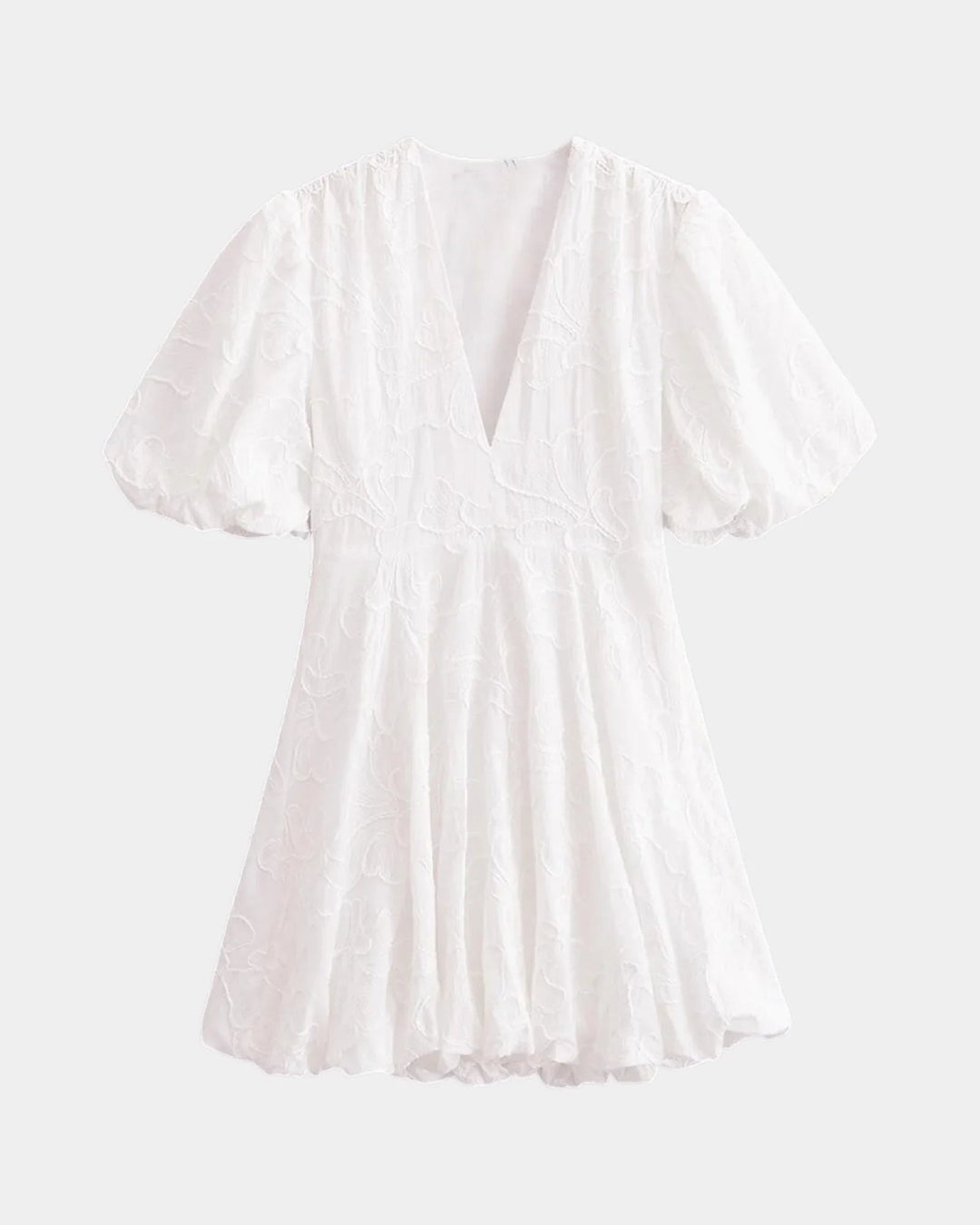 Anastasie | Broderet minikjole med flæseærmer