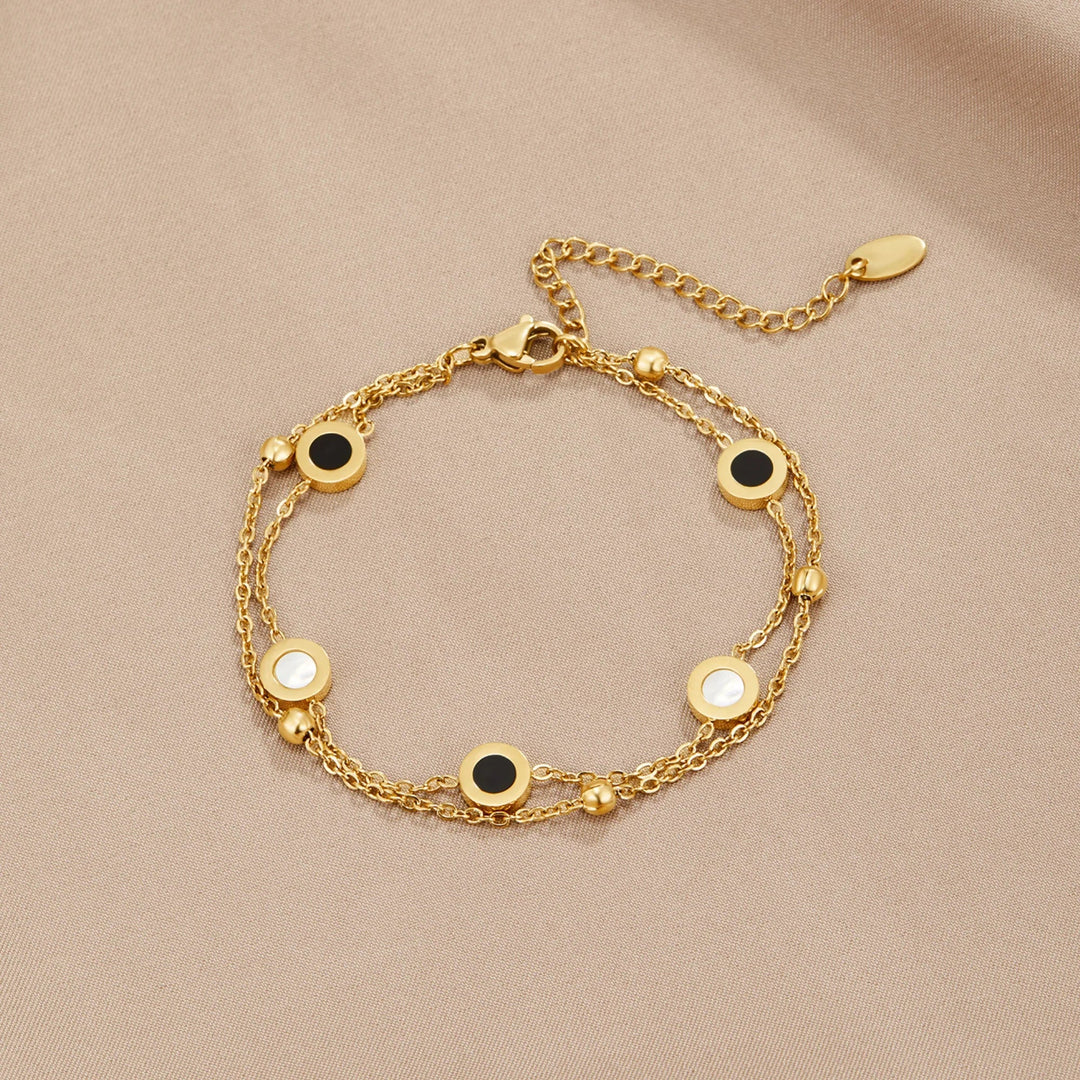 Victoire | Armbånd i onyx og hvid sten