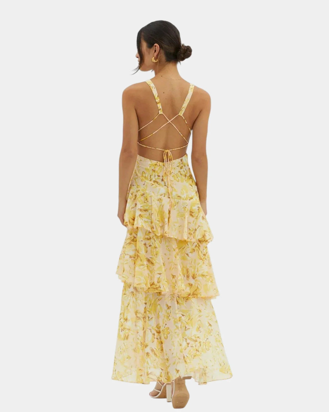 Isa | Elegant blomstret maxikjole