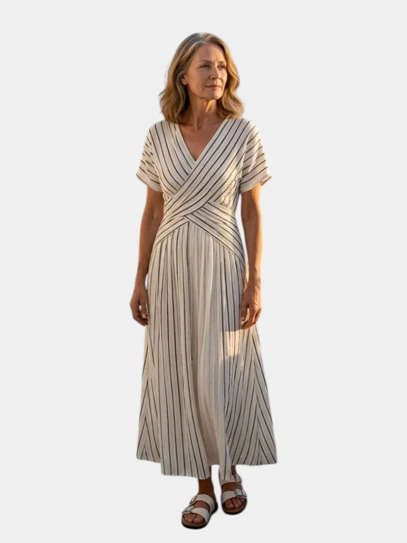 Nouha | Midikjole med V-hals
