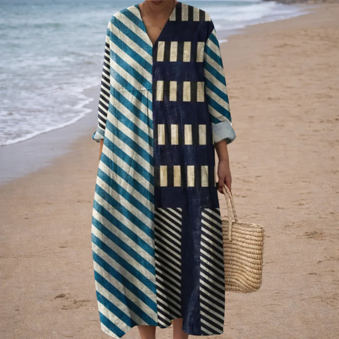 Émilie | Elegant geometrisk kjole