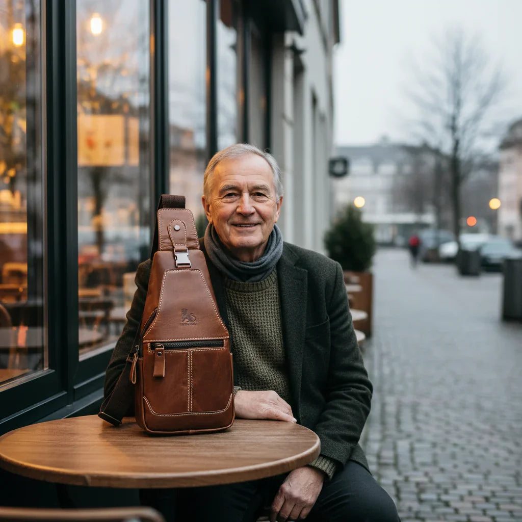 Hugo | Brysttaske i læder