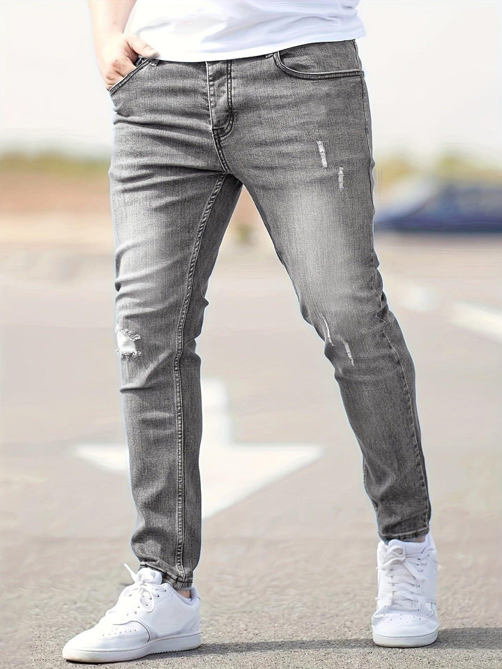 Alex | Trendy slim jeans med slid