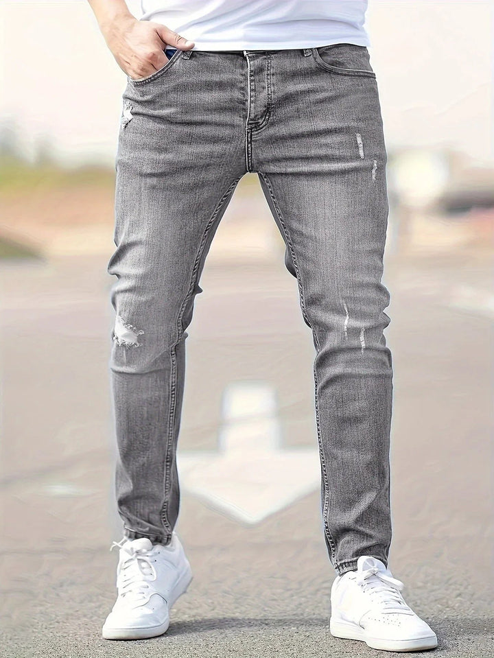 Alex | Trendy slim jeans med slid