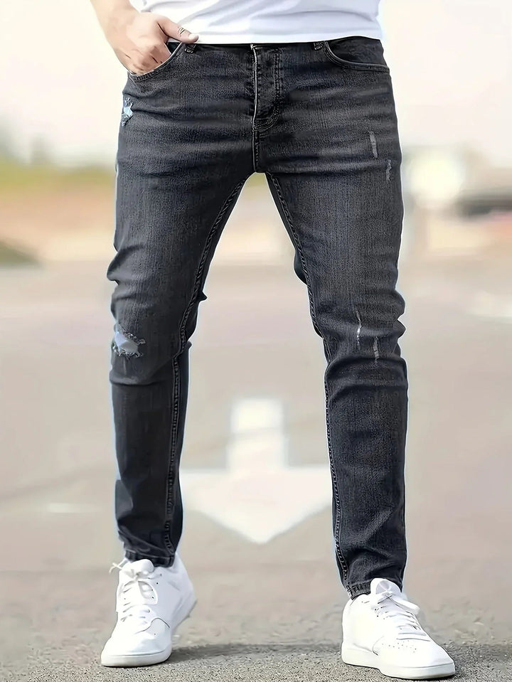 Alex | Trendy slim jeans med slid