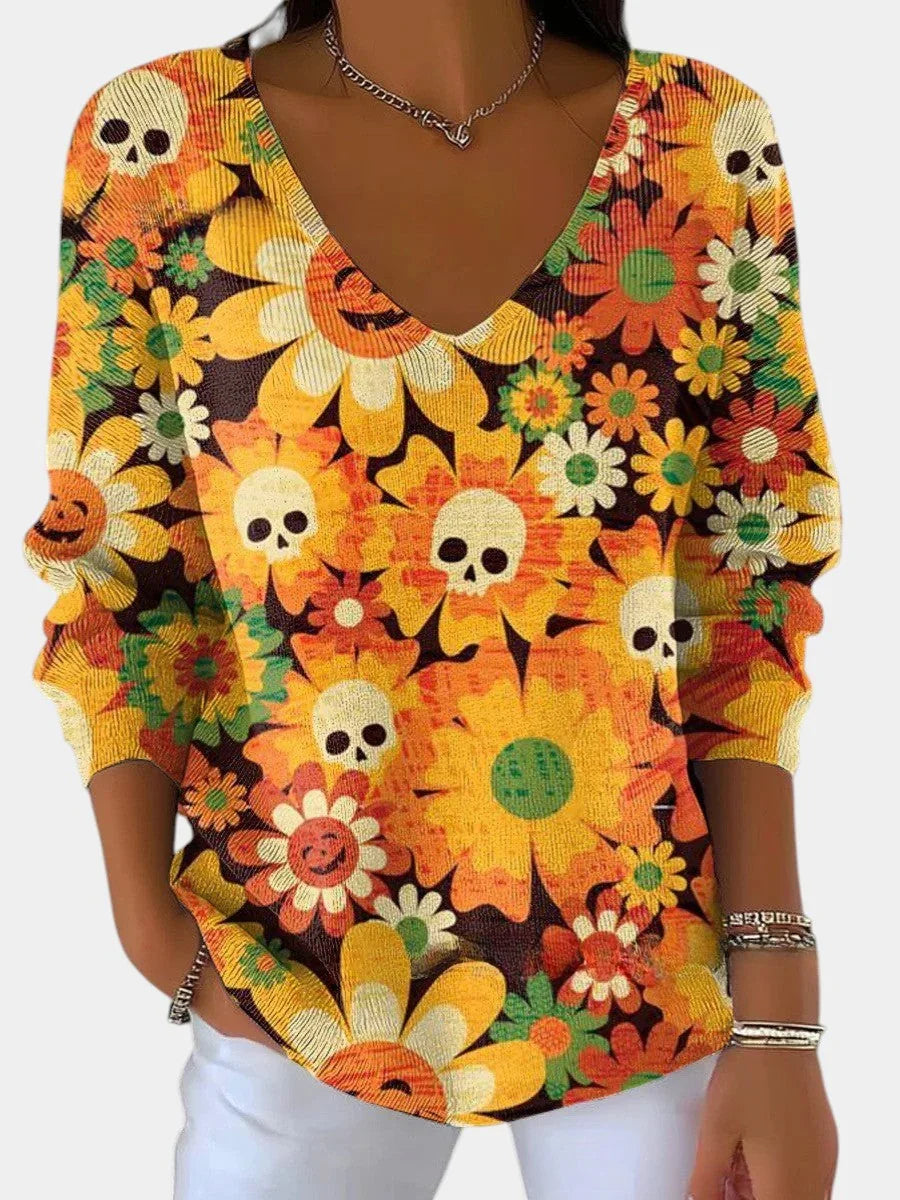 Aurelie | Sweater med V-hals