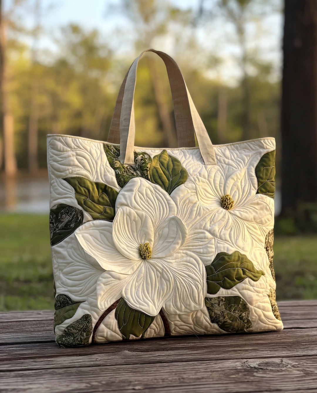 Håndlavet håndtaske "Blomstermønster" II