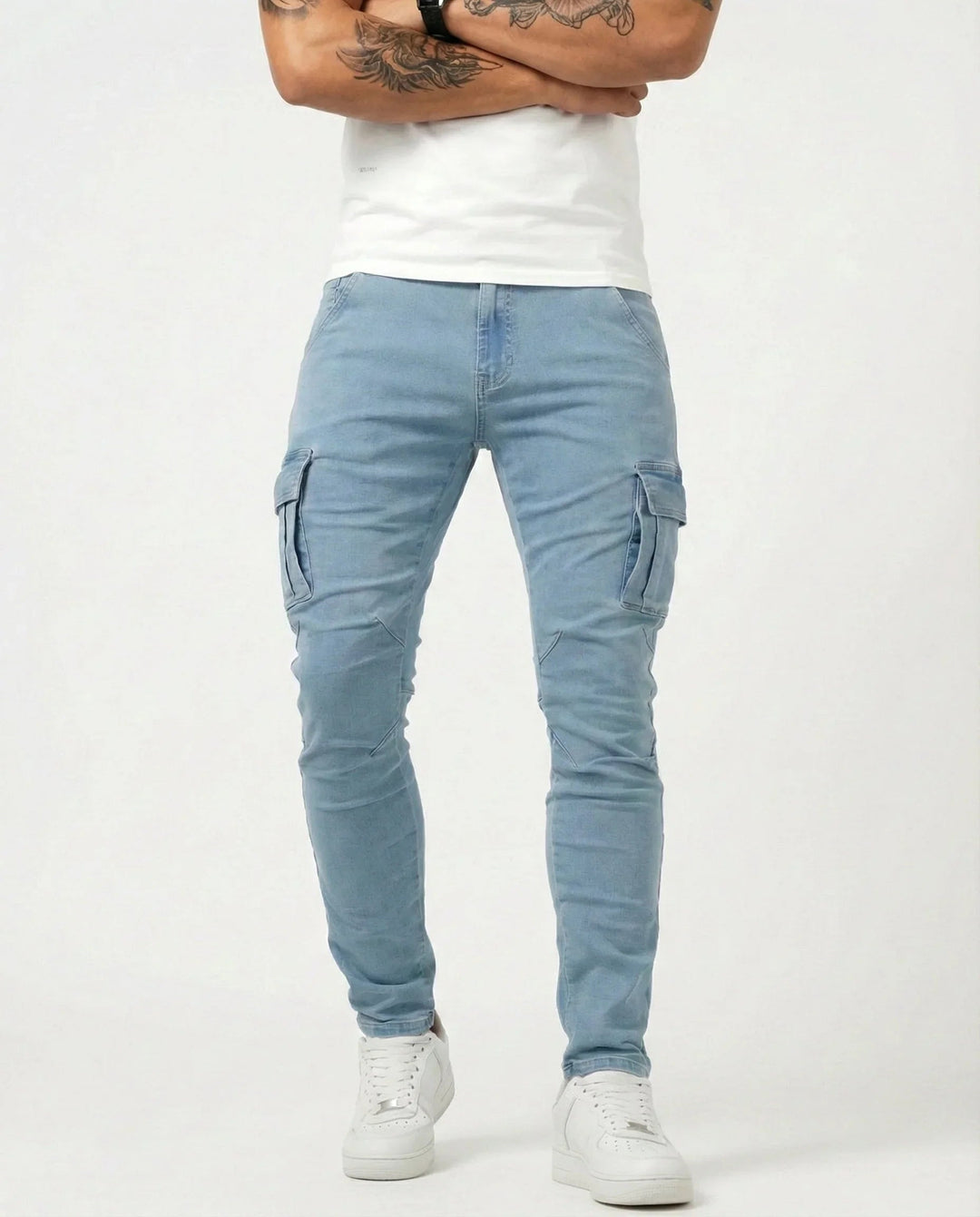 Jean | Elastiske cargobukser