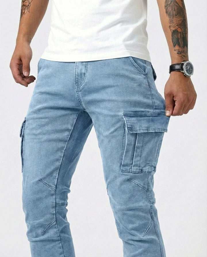 Jean | Elastiske cargobukser