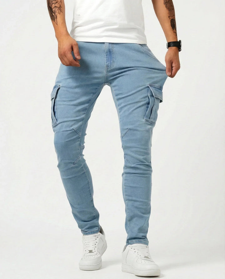 Jean | Elastiske cargobukser
